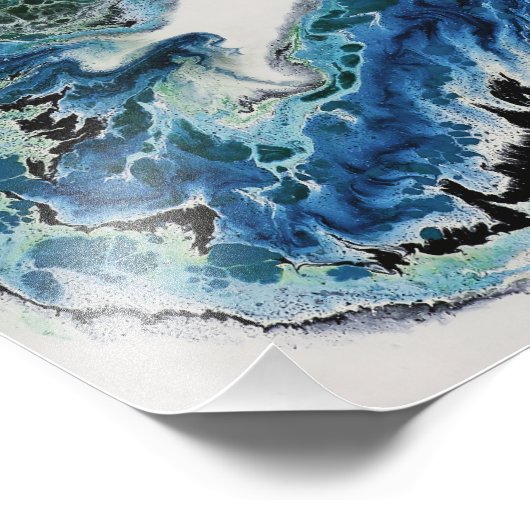 Dragon in the Waves – Abstract Ocean  フォトプリント (角)