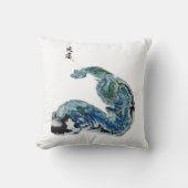 Dragon in the Waves – Abstract Ocean Energy クッション (正面)