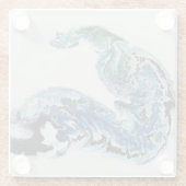 “Dragon in the Waves – Abstract Ocean Energy Glass ガラスコースター (裏面)