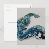 “Dragon in the Waves – Abstract Ocean Energy Postc ポストカード (正面/裏面)