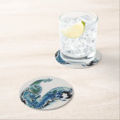 “Dragon in the Waves – Abstract Ocean Energy Round ラウンドペーパーコースター (インサイチュ)