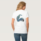 Dragon in the Waves – Abstract Ocean Energy Tシャツ (裏面フル)