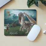 Dragon Knight Medieval Castle Fantasy Personalized マウスパッド<br><div class="desc">This design was created though digital art. It may be personalized in the area provide or customizing by choosing the click to customize further option and changing the name, initials or words. You may also change the text color and style or delete the text for an image only design. Contact...</div>
