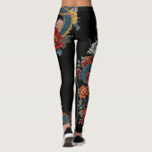 Dragon Leggings in Japanese Tattoo Style  レギンス (裏面)