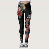 Dragon Leggings in Japanese Tattoo Style  レギンス (正面)