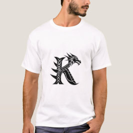Dragon Letter K – Sharp Dragon Initial Design Tシャツ