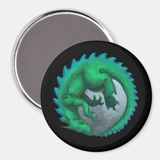 Dragon Moon Fridge Magnet マグネット (正面/裏面)