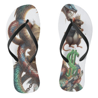Dragon & Mouse Power Flip-Flops – Fantasy Meets Fo ビーチサンダル