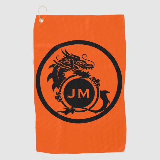 Dragon Novelty Golfer Initial Gift ゴルフタオル (正面)