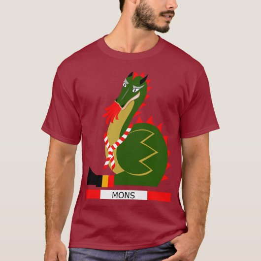 Dragon of Doudou 2025 Ducasse in Mons Tシャツ (正面)