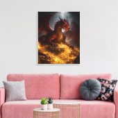 Dragon of the Hidden Treasure キャンバスプリント (インサイチュ (リビング))