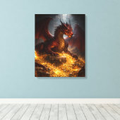 Dragon of the Hidden Treasure キャンバスプリント (インサイチュ (ウッドフロア))