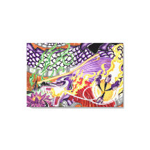 Dragon of the Lotus Streted Canvas Print