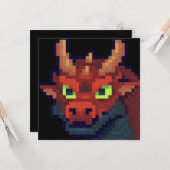 Dragon pixel art カード (正面/裏面インサイチュ)