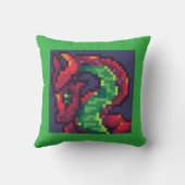Dragon, Pixel Art, pixelart クッション (裏面)