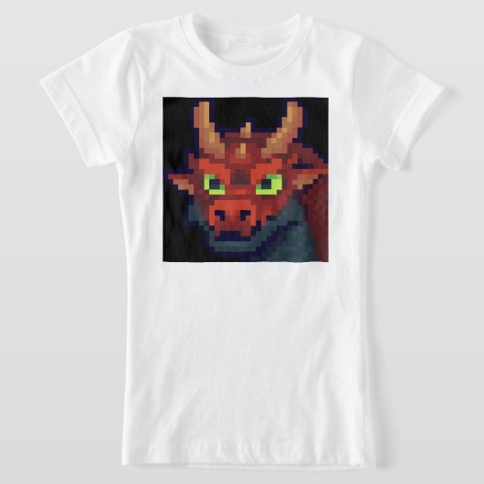 Dragon pixel art shirt. tシャツ (レイダウン)