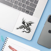 Dragón poligonal シール (ノートパソコンとiPhone)