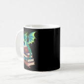 Dragon Reading Books Fantasy Lovers Mythical Creat コーヒーマグカップ (正面左)