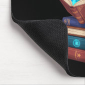 Dragon Reading Books Fantasy Lovers Mythical Creat マウスパッド (コーナー)