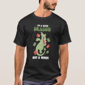 Dragon Reads Books Book worm Book Dragon Tシャツ (正面)