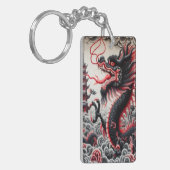 Dragon Rectangle Keychain キーホルダー (正面左)