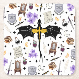 Dragon Rider Coasters Bookish Gift  スクエアペーパーコースター