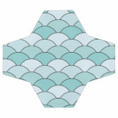 Dragon Scales, Fans, Waves, Seigaiha, Blue サッカーボール (フラット)