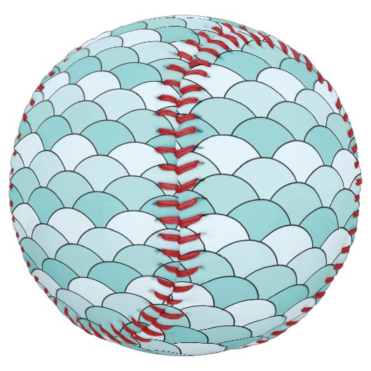 Dragon Scales, Fans, Waves, Seigaiha, Blue ソフトボール (アングル)