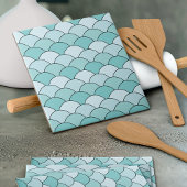 Dragon Scales, Fans, Waves, Seigaiha, Blue タイル