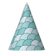 Dragon Scales, Fans, Waves, Seigaiha, Blue パーティーハット (左)