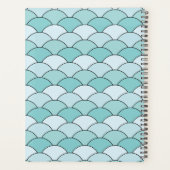 Dragon Scales, Fans, Waves, Seigaiha, Blue プランナー手帳 (裏面)