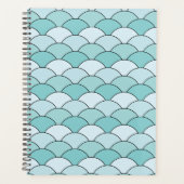 Dragon Scales, Fans, Waves, Seigaiha, Blue プランナー手帳 (正面)