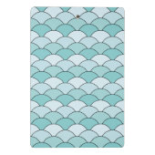 Dragon Scales, Fans, Waves, Seigaiha, Blue ミニクリップボード (裏面)