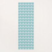 Dragon Scales, Fans, Waves, Seigaiha, Blue ヨガマット (裏面)