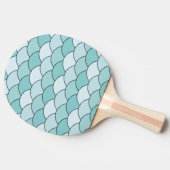 Dragon Scales, Fans, Waves, Seigaiha, Blue 卓球ラケット (横)