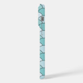 Dragon Scales, Fans, Waves, Seigaiha, Blue iPhoneケース (左側面)