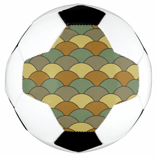 Dragon Scales, Fans, Waves, Seigaiha, Camouflage サッカーボール (正面)