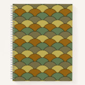 Dragon Scales, Fans, Waves, Seigaiha, Camouflage ノートブック (正面)