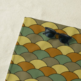 Dragon Scales, Fans, Waves, Seigaiha, Camouflage ビーチタオル