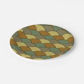 Dragon Scales, Fans, Waves, Seigaiha, Camouflage ペーパープレート (アングル)