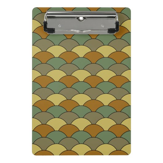 Dragon Scales, Fans, Waves, Seigaiha, Camouflage ミニクリップボード (正面)