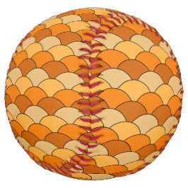 Dragon Scales, Fans, Waves, Seigaiha, Orange ソフトボール