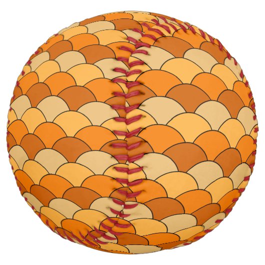 Dragon Scales, Fans, Waves, Seigaiha, Orange ソフトボール (アングル)