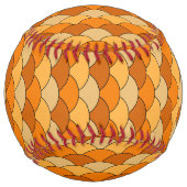 Dragon Scales, Fans, Waves, Seigaiha, Orange ソフトボール (正面)