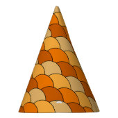 Dragon Scales, Fans, Waves, Seigaiha, Orange パーティーハット (右)