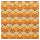 Dragon Scales, Fans, Waves, Seigaiha, Orange ファブリック (見本)