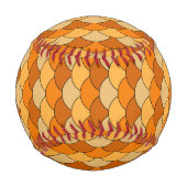 Dragon Scales, Fans, Waves, Seigaiha, Orange 野球ボール (裏面)