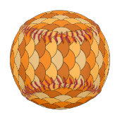 Dragon Scales, Fans, Waves, Seigaiha, Orange 野球ボール (正面)