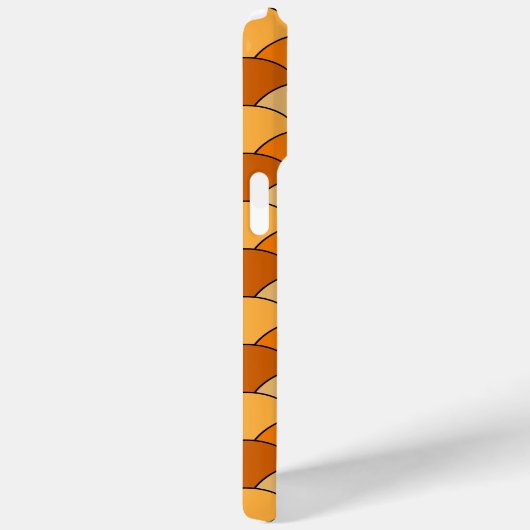 Dragon Scales, Fans, Waves, Seigaiha, Orange Case-Mate iPhoneケース (裏面 / 右)