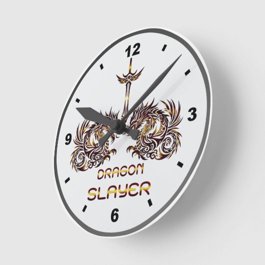 Dragon Slayer of Clock ラウンド壁時計 (傾斜)